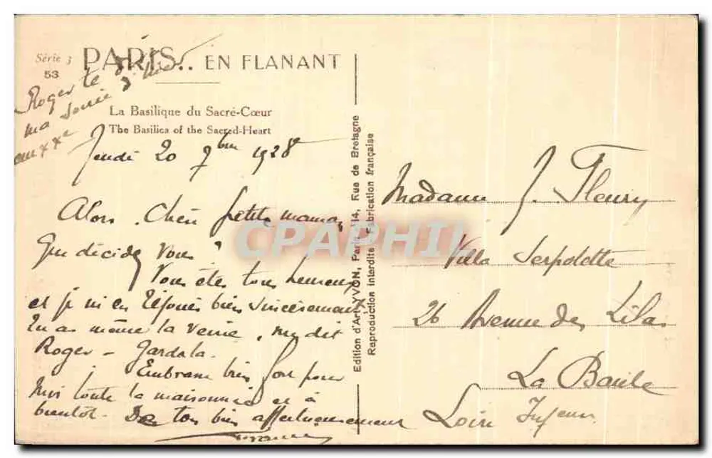 Basilika des Heiligen Herzens — Paris — Ausgabe Art-Von, Nummer 53 - Rückseite