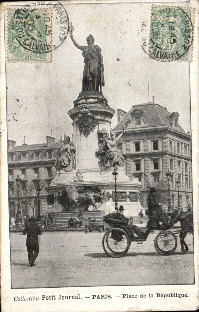 Place de la République — Paris — Sammlung Petit Journal — Seriennummer nicht sichtbar - Vorderseite