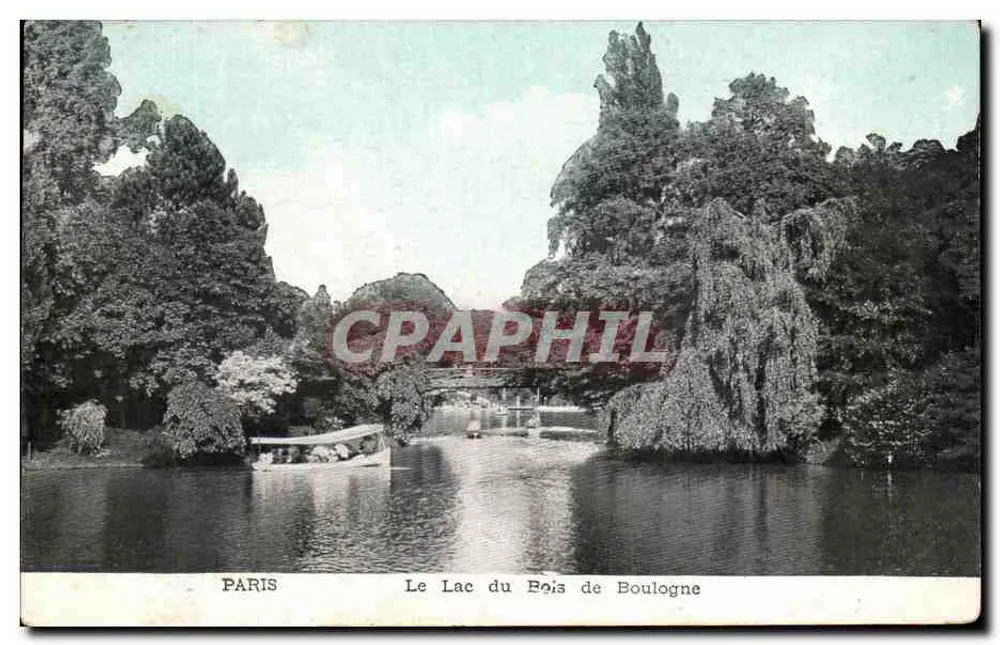 Paris — O Lago do Bois de Boulogne - Frente