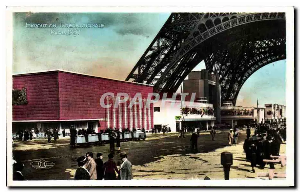 Internationale Ausstellung Paris 1937 — Unter der Brücke der Eiffelturm — H. CHIPAULT, Verkäufer, Boulogne-sur-Seine - Vorderseite