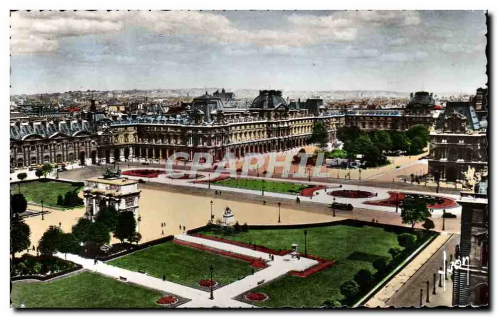 Place du Carrousel — Luftaufnahme — Les Éditions d'Art, Paris - Vorderseite
