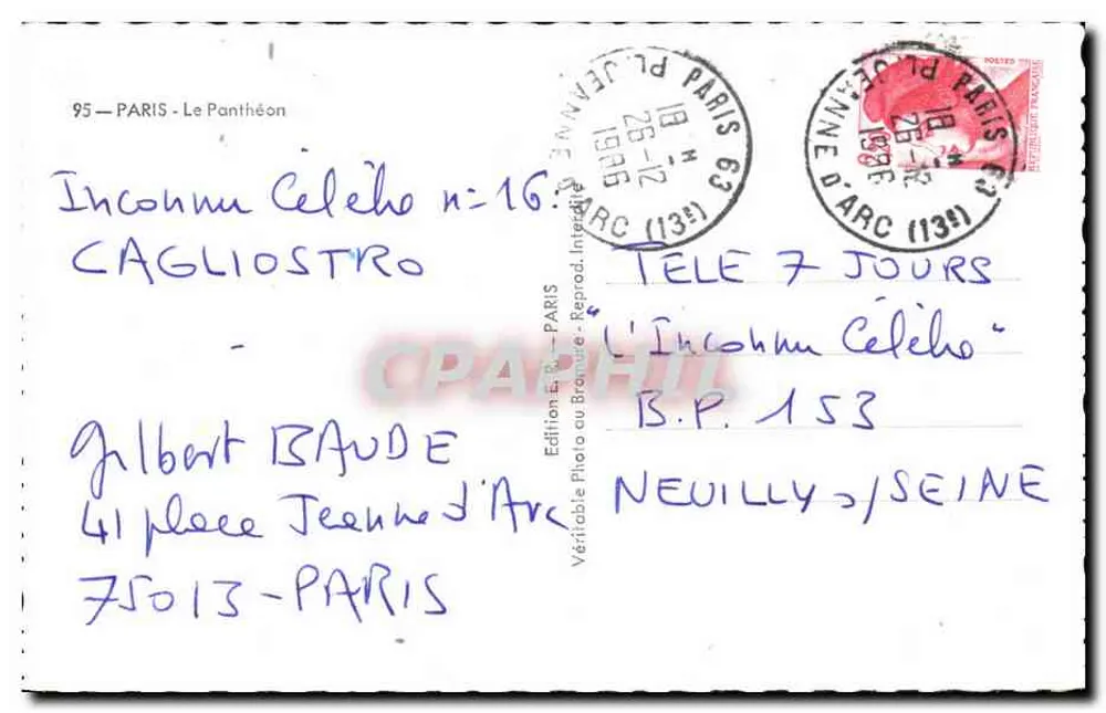 O Panteão — Paris — Edição Photo au Bramure, n°16 - Verso