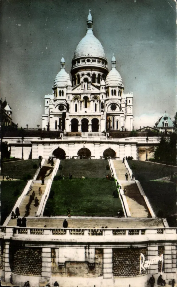 Sacré-Cœur von Montmartre — Ansicht des Square Saint-Pierre — Éditions d'Art Raymon - Vorderseite