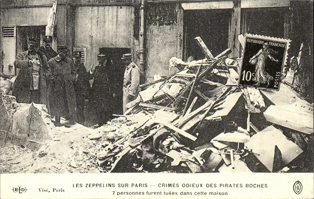 Zeppelins über Paris — Odiumsverbrechen der Boche-Piraten — Visé, Paris - Vorderseite