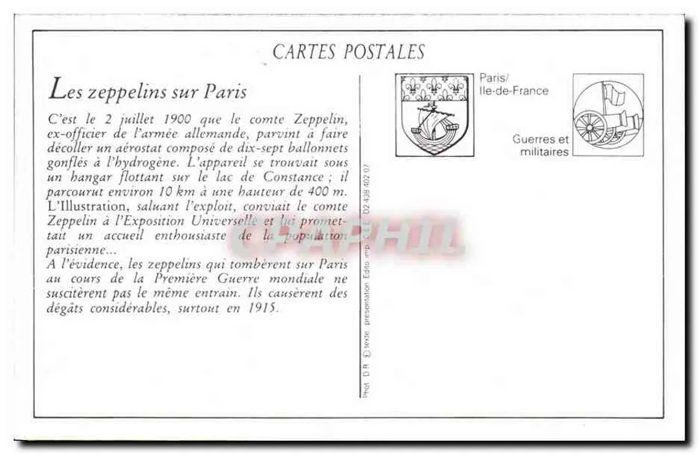 Zeppelins über Paris — Odiumsverbrechen der Boche-Piraten — Visé, Paris - Rückseite