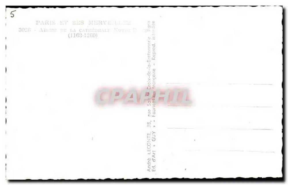 Paris e suas maravilhas — Abside da catedral Notre-Dame (1163-1260) — André d'Art GUY - Verso