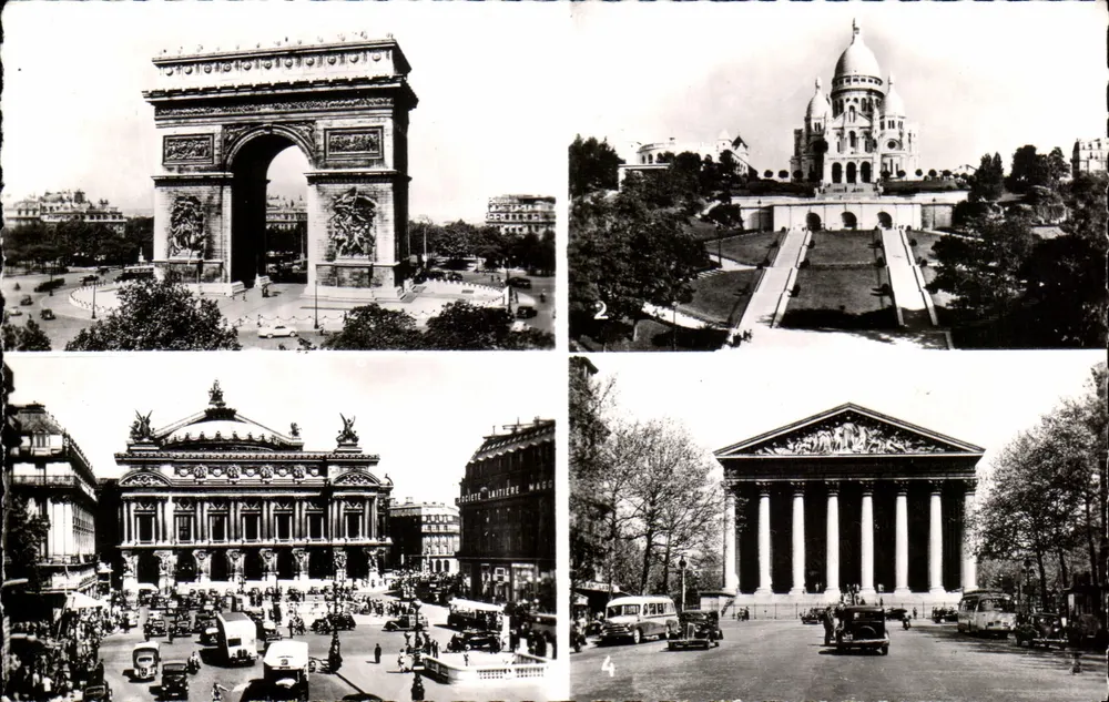 Paris — Arco do Triunfo, Sacré-Cœur, Ópera, Igreja da Madeleine — Éditions du Globe - Frente