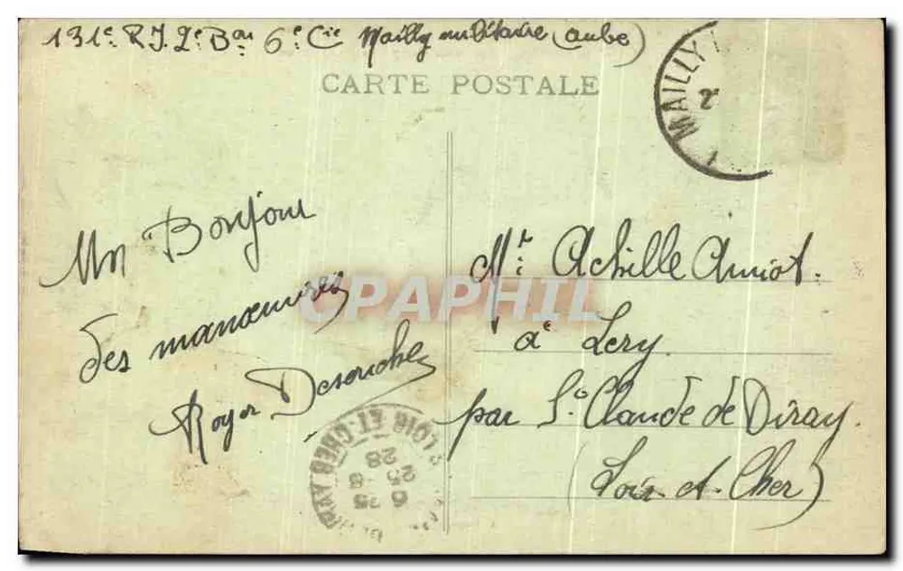 Camp de Mailly — Eingang zum Lager — La Manutention — A. Niepa, Verlag - Rückseite