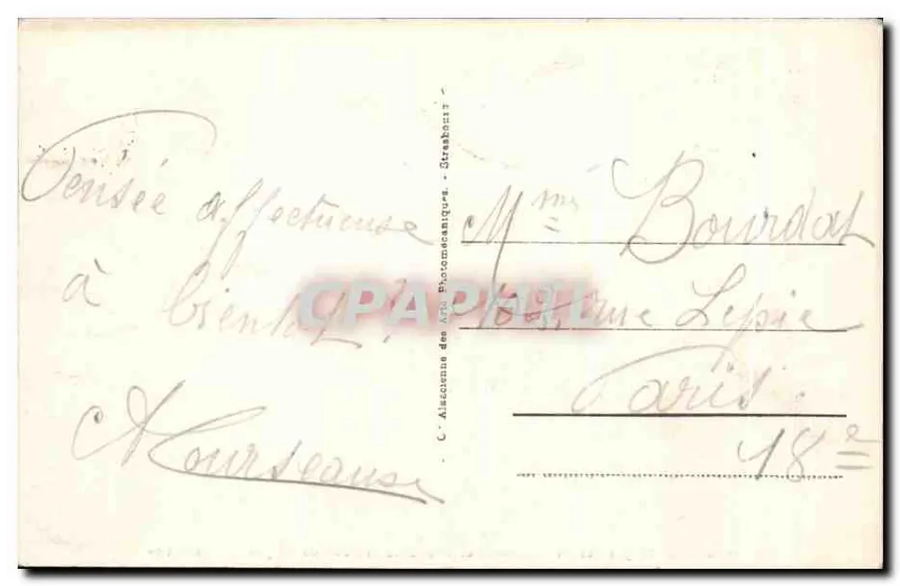 Rethondes — Ort des Wagens der deutschen Plenipotentiäre und des Schutzes des Wagens des Waffenstillstands — Antike Ansichtskarte Nr. 58 - Rückseite