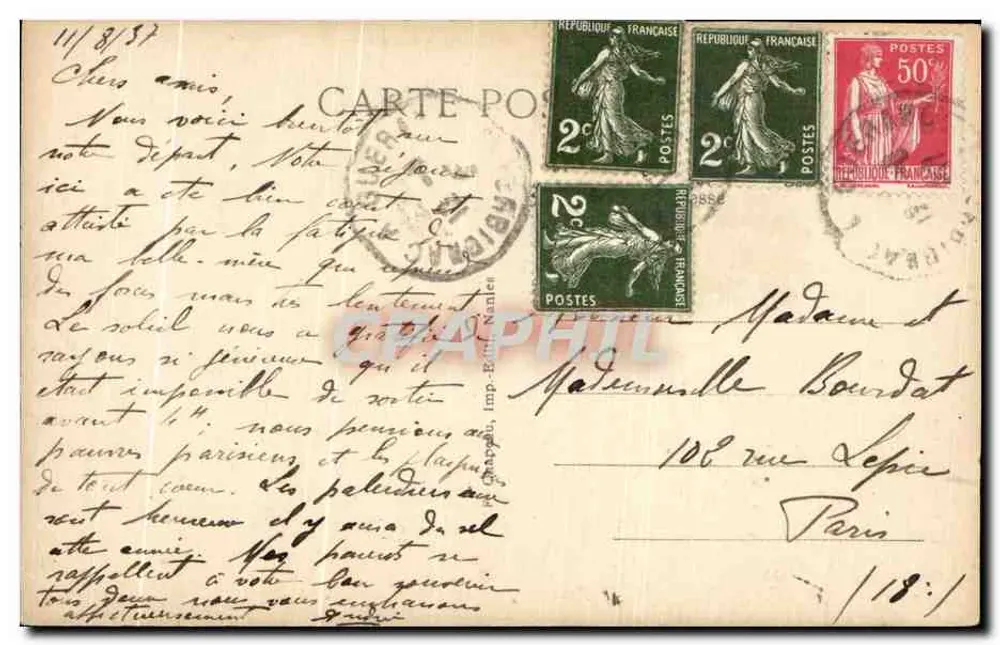 Guérande (Loire-Inf.) — Renaissance-Tor, Faubourg St Michel — Verlag: L. Mollie, Nr. 80 - Rückseite