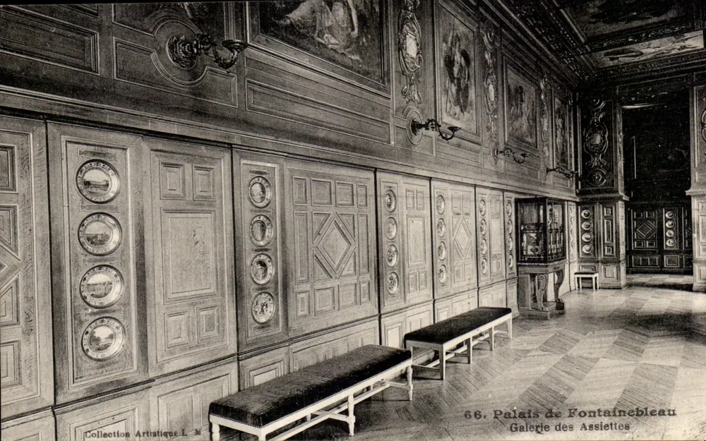 Palast von Fontainebleau — Galerie der Teller — Künstlerische Sammlung L. M. n°66 - Vorderseite