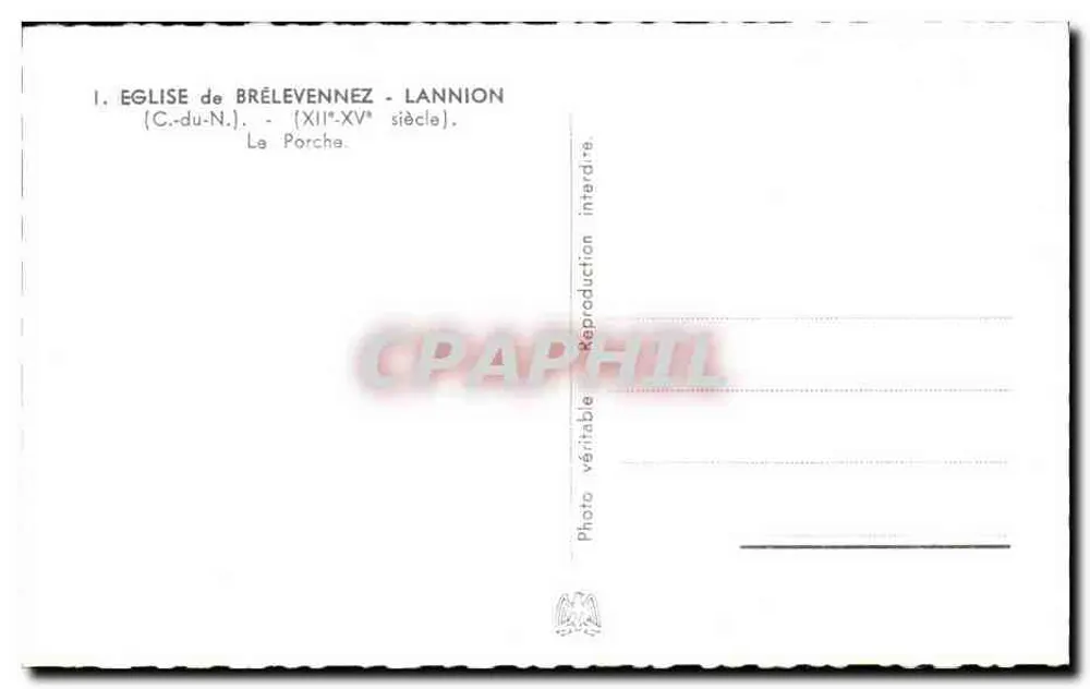 Kirche von Brélevennez - Lannion — 12. bis 15. Jahrhundert — Nachbildung - Rückseite