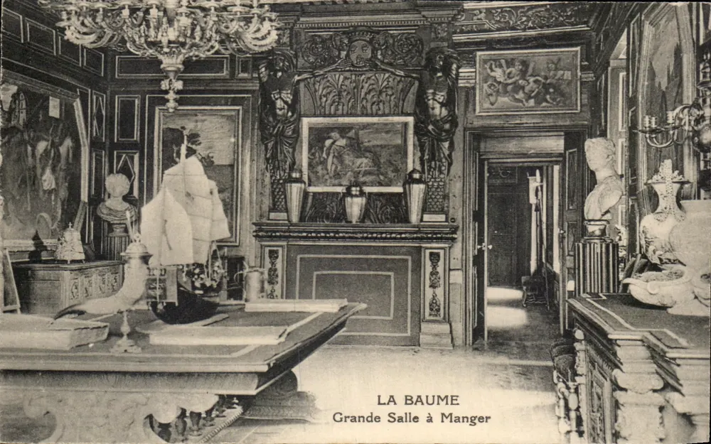 La Baume - Gran Sala de Comedores — interior ricamente decorado — editor no visible - Anverso