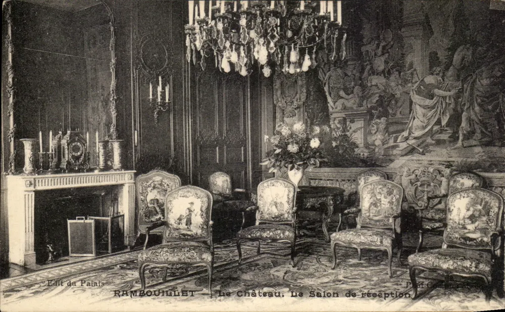 Rambouillet — El Castillo. El Salón de Recepción — Editado por el Palacio - Anverso