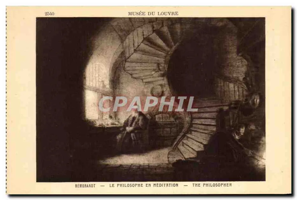 Musée du Louvre — Rembrandt, Le Philosophe en Méditation — série 2540 - Vorderseite