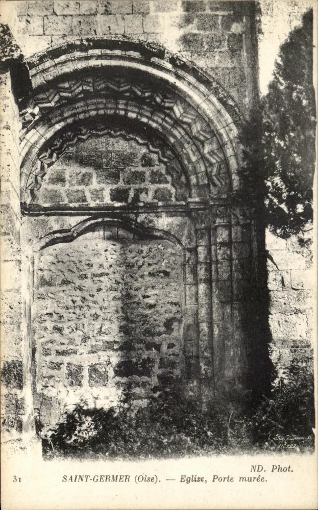 Saint-Germer (Oise) — Kerk, Gesloten deur — ND. Fot. - Voorkant