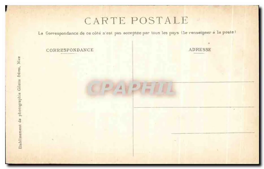 Cannes — Insel Sainte Marguerite. Gefängnis des Mannes im Eisenmasken — Edition Giletta, Fotografie von Nice - Rückseite