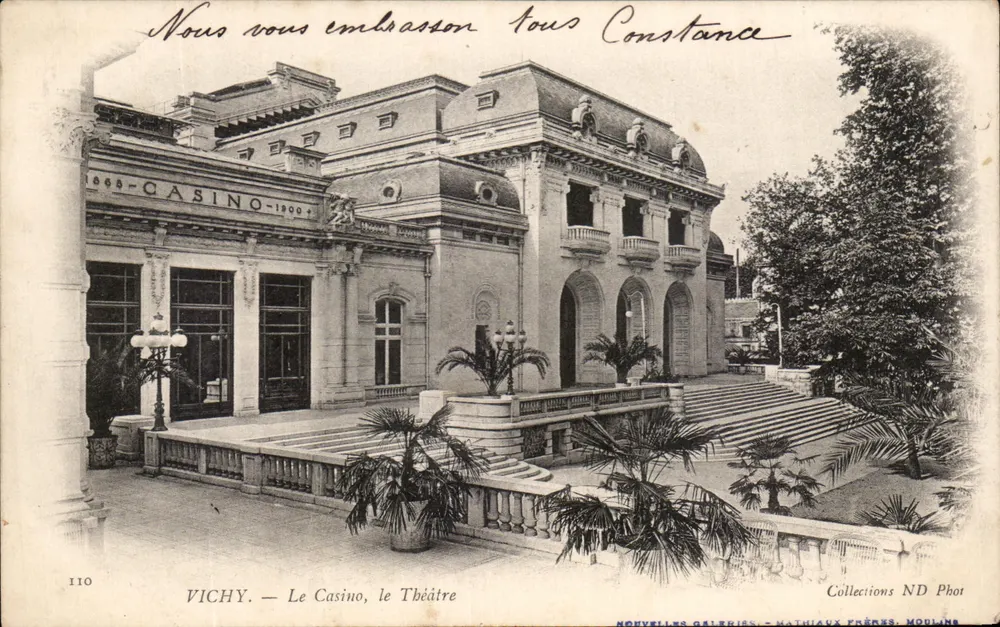 Vichy — Das Casino, das Theater — Mathiaux Frères, Modène - Vorderseite
