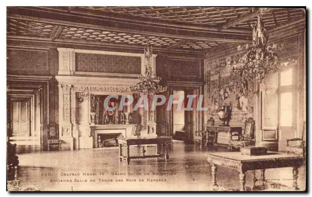 Pau — Schloss Henri IV — Großer Empfangssaal — Ehemalige Thronhalle der Könige von Navarre - Vorderseite