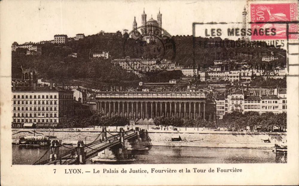 LYON — Das Palast der Gerechtigkeit, Fourvière und die Fourvière-Turm — Die Nachrichten - Vorderseite