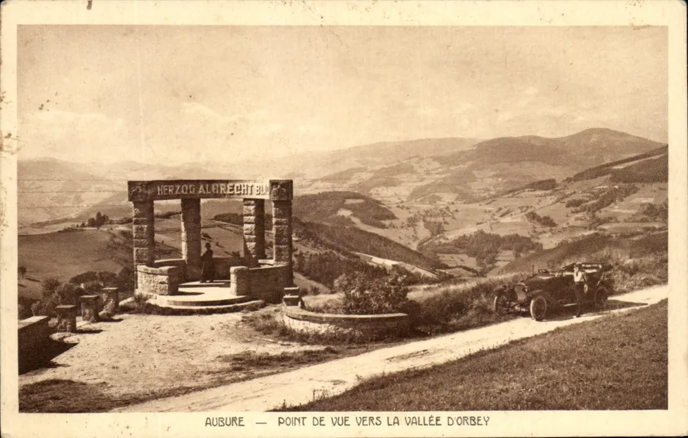 Aubure — Blick auf das Tal Orbey — Verlag Braun & Cie, Dornach - Vorderseite