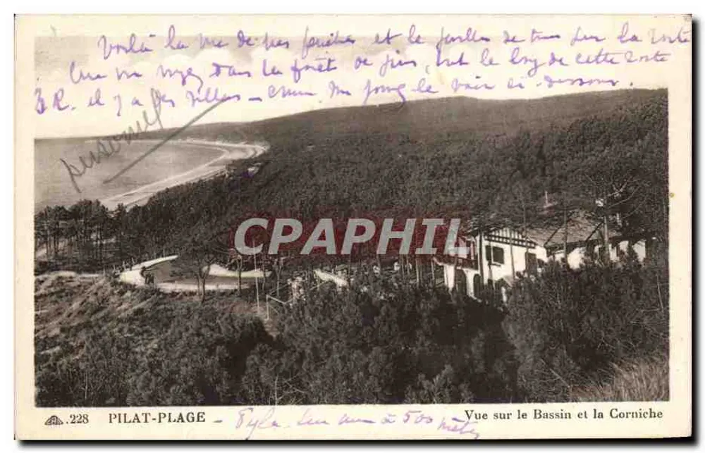 PILAT-PLAGE — Ansicht des Beckens und der Corniche - Vorderseite