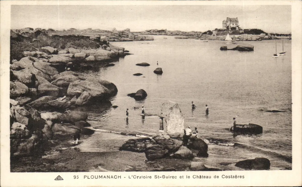 PLOUMANACH - Ansicht des Oratoriuns St-Guirec und des Schlosses Costaères — Verlag ARA, Nr. 95 - Vorderseite