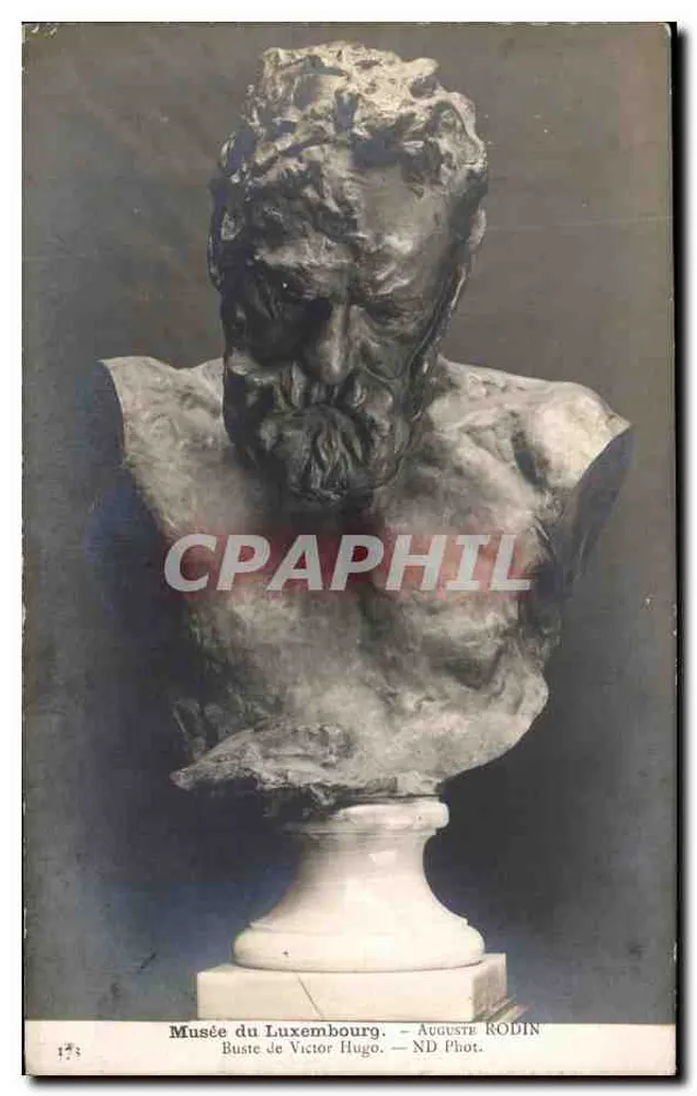Bust des Victor Hugo — Musée du Luxembourg — Auguste Rodin Phot. - Vorderseite