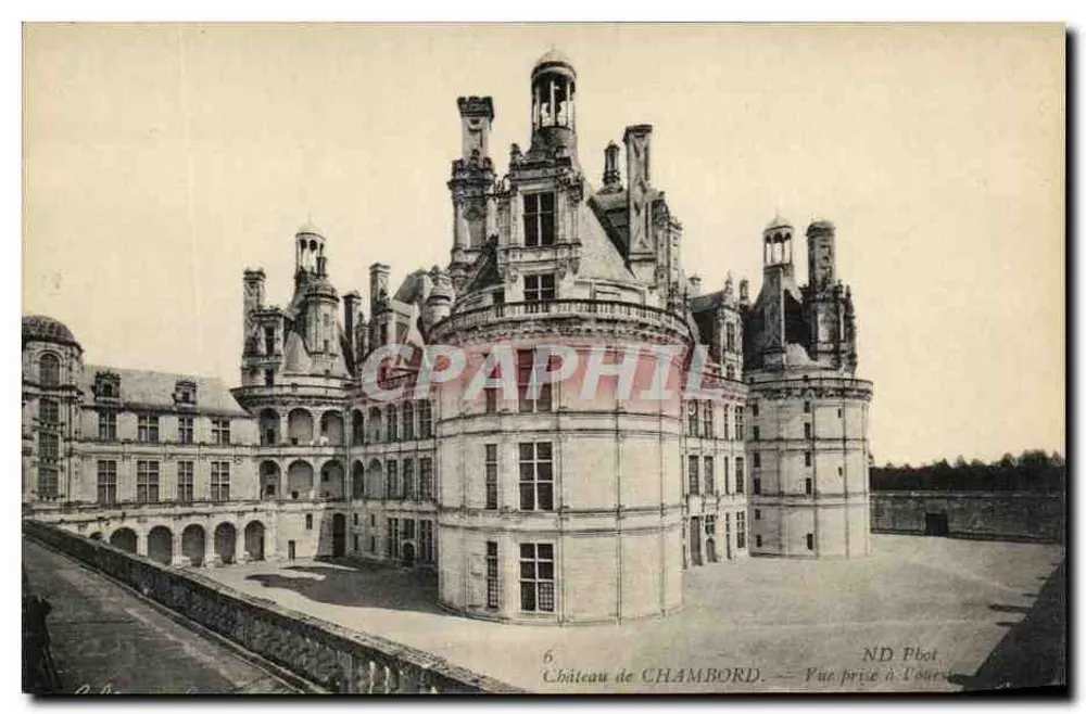 Schloss CHAMBORD — Ansicht aus Tours — ND Pbot - Vorderseite