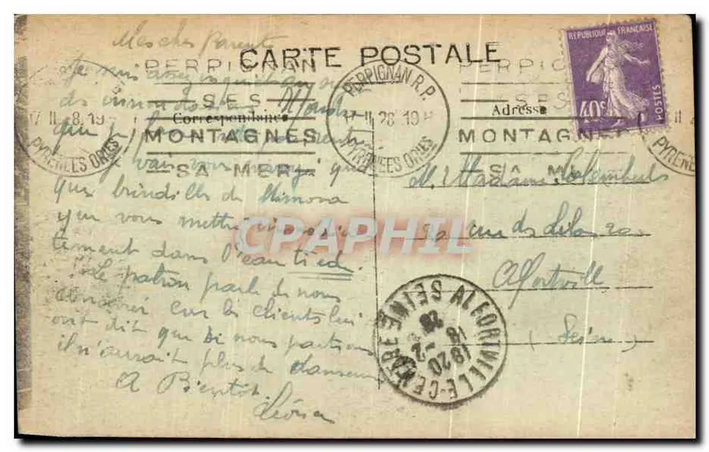 Perpignan — Porta da Cidadela — Edit. L. Vergès, Perpignan - Verso