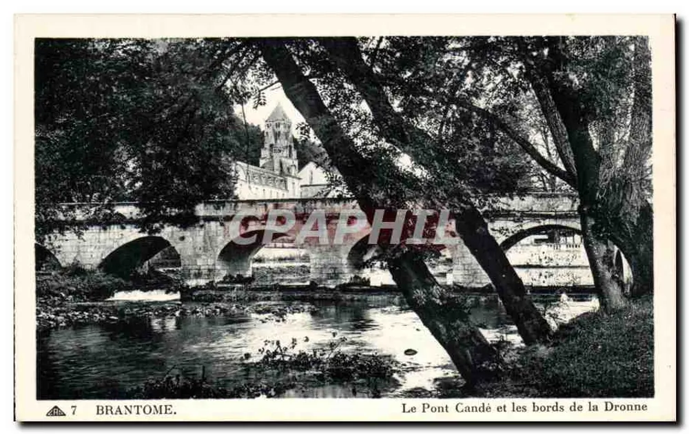 Brantôme — Ansicht des Pont Candé und der Ufer der Dronne — Cie des Arts Photomécaniques, Strasbourg-Schiltigheim - Vorderseite