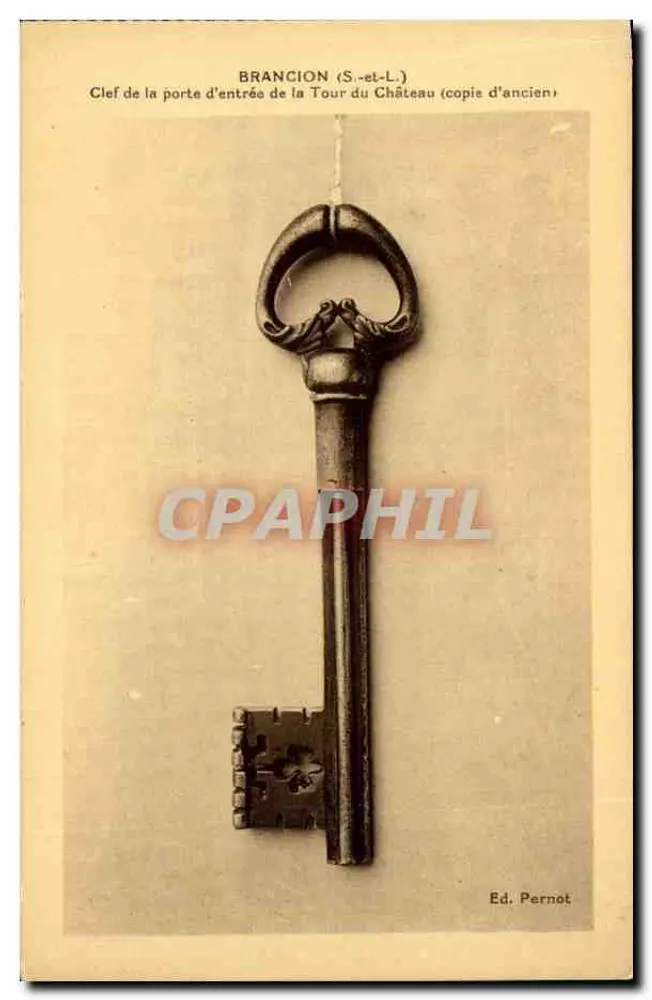 Brancion (S.-et-L.) — Schlüssel zur Eingangstür der Burgtürme (Kopie eines alten) — Ed. Pernot - Vorderseite