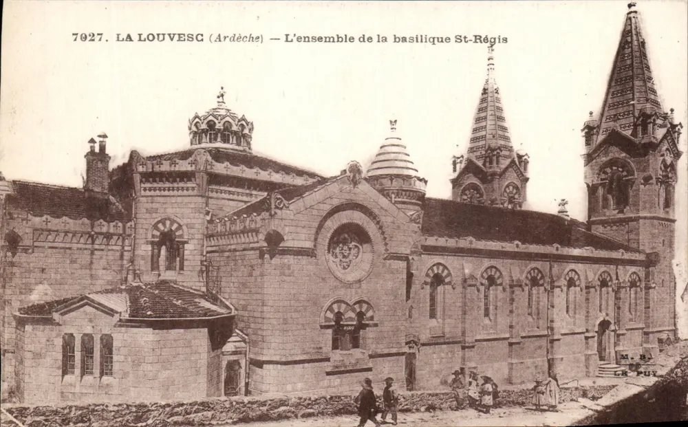 La Louvesc (Ardèche) — O conjunto da basílica São Régis — Edições d'Art Margerit-Bérand, Le Puy - Frente