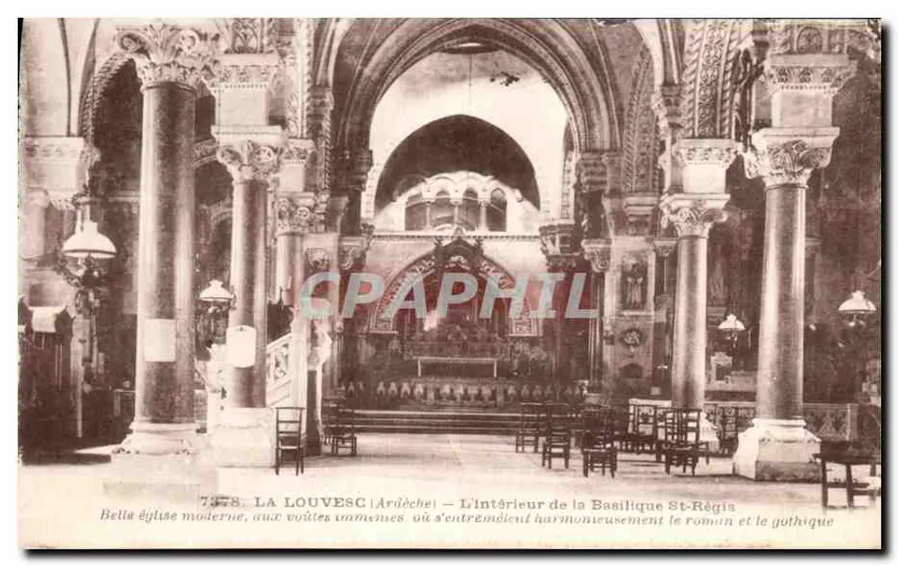 La Louvesc (Ardèche) — Innere der Basilika Saint-Régis — Editions d'Art Margerit-Bolomès - Vorderseite