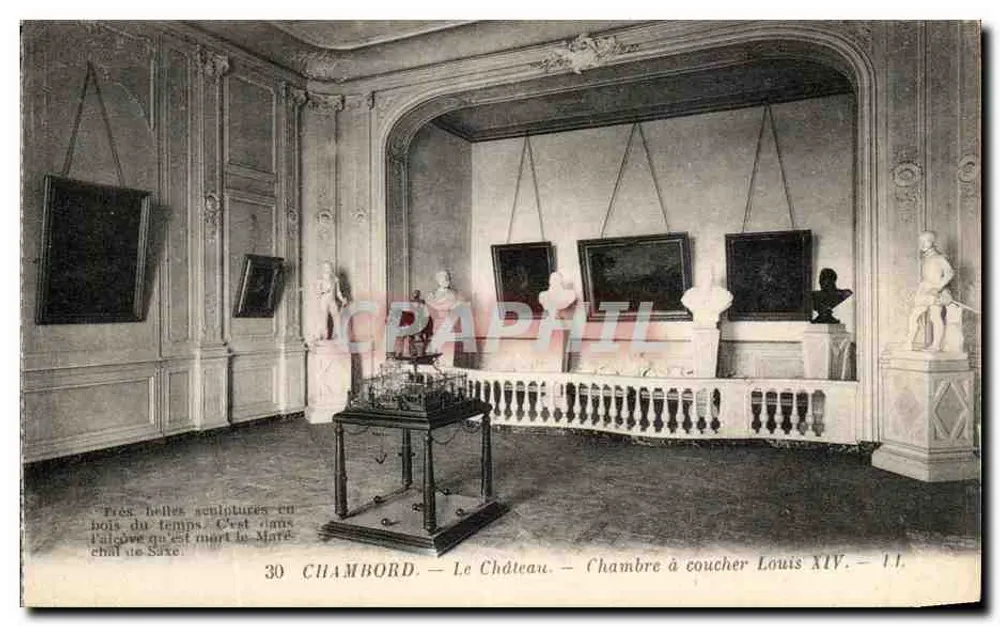 Chambord — Das Schloss — Schlafzimmer Louis XIV — Lévy Fils & Cie, Paris-Venelles - Vorderseite