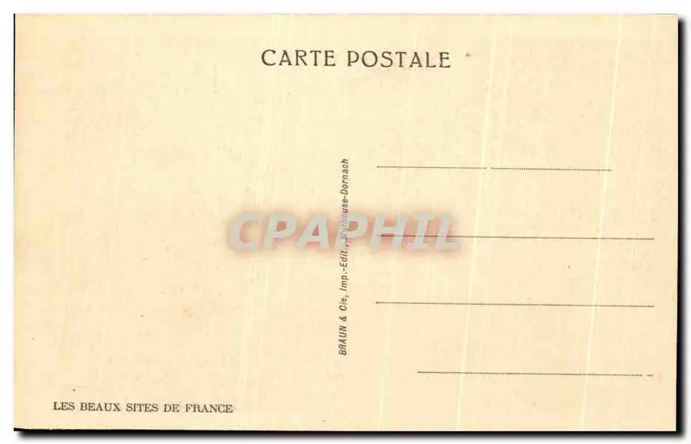 Mouthier-Haute-Pierre — Cachoeira de Syratu — série 4059, editada por Braun & Cie - Verso