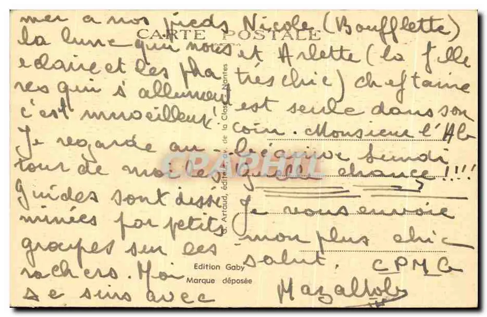 Der Menhir von Pierre-Attelée bei St-Michel-Chef — Saby (L.-Inf.) - Rückseite