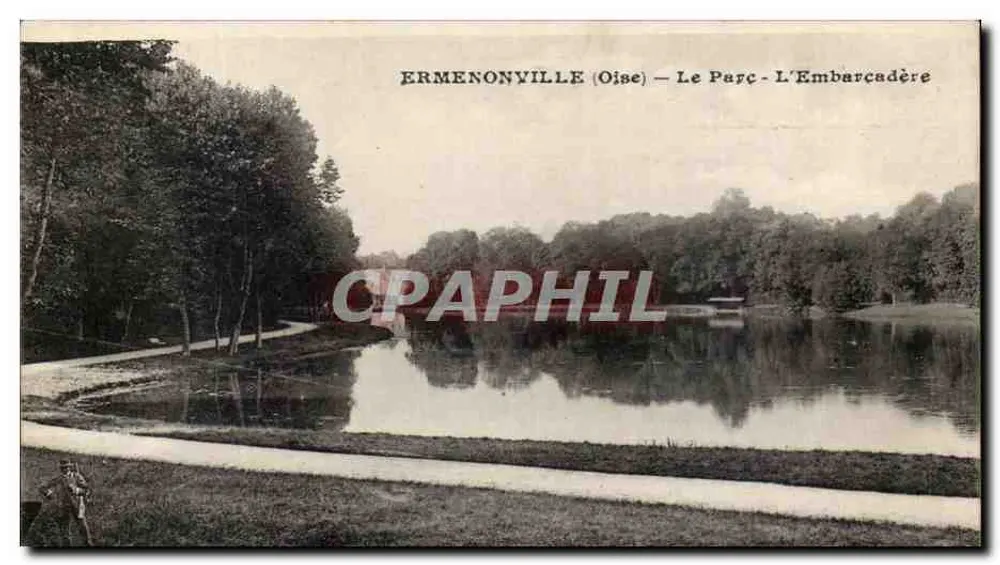 Ermenonville (Oise) — A Vista do Parque — O Embarcadère - Frente