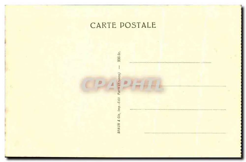 Atalanta — estátua do Museu do Louvre — série 522, editada por Braun & Cie, Paris - Verso