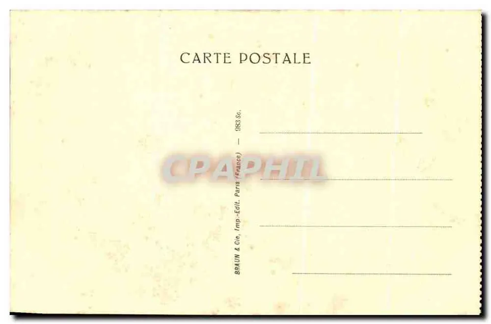 Héra de Samos — estátua em pedra no Museu do Louvre — edição Braun & Cie, Paris - Verso