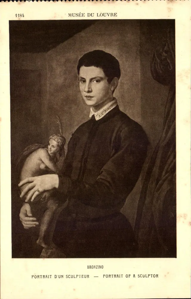 Porträt eines Bildhauers — Bronzino — Louvre-Museum - Vorderseite