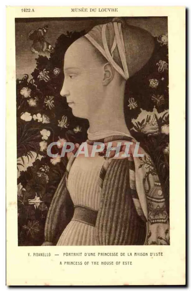 Porträt einer Prinzessin aus dem Haus Este — V. Pisanello — Musée du Louvre - Vorderseite