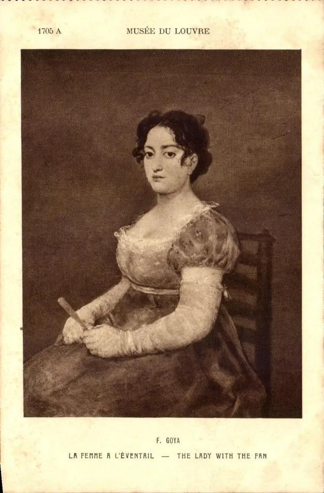 Die Frau mit dem Fächer — F. Goya — Louvre-Museum — 1705 A - Vorderseite