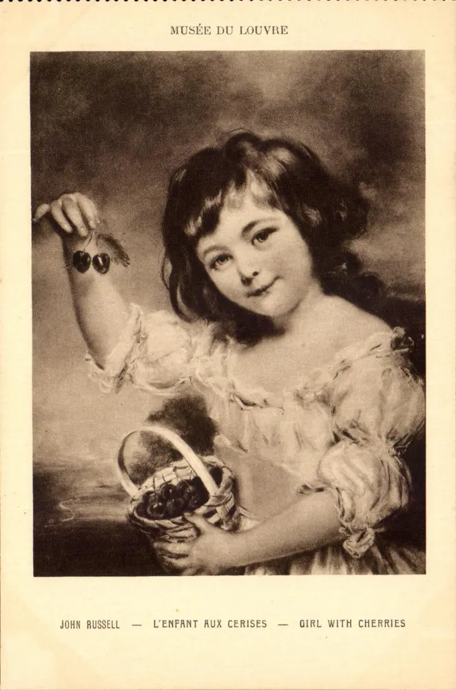 Museu do Louvre — John Russell — A Criança com Cerejas — Girl with Cherries - Frente