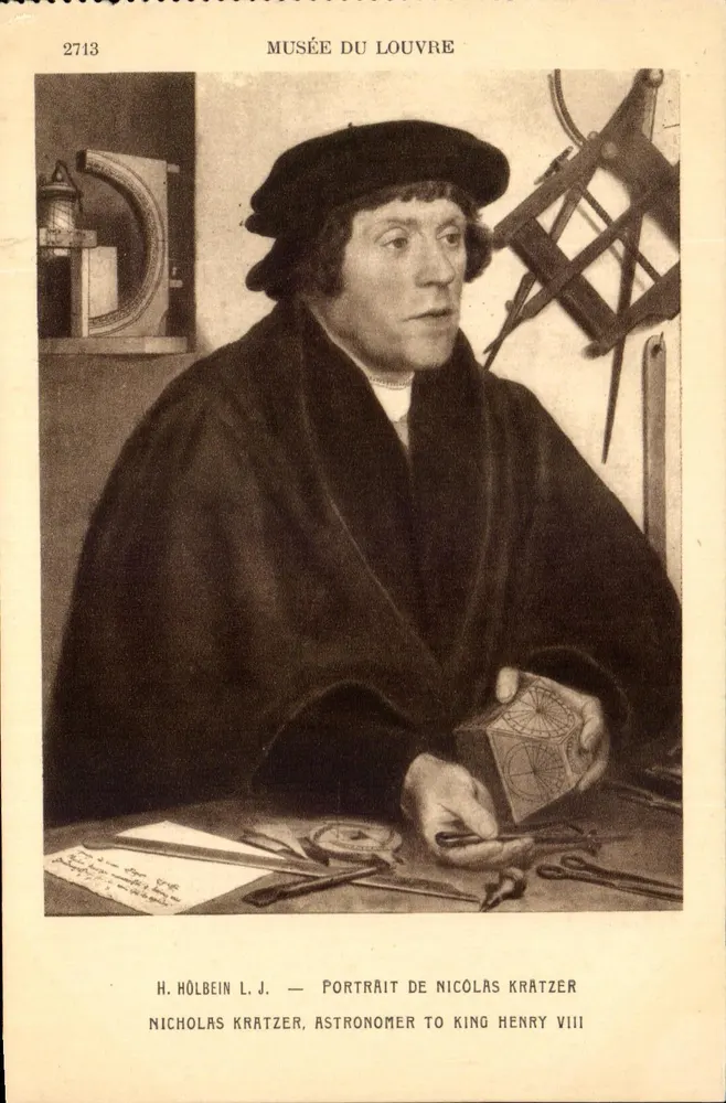 Ritratto di Nicolas Kratzer — Museo del Louvre — H. Hölbein L.J. — n. 2713 - Recto