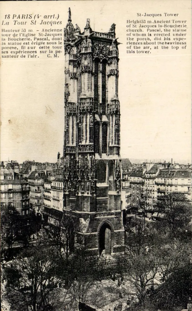 Paris (4. Arrondissement) — La Tour St-Jacques — Verlag C. M. - Vorderseite