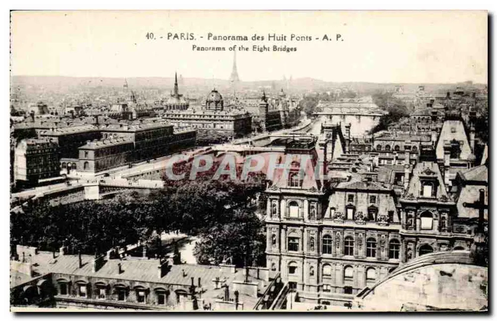 Paris - Panorama dos Oito Pontes - A.P. - Frente