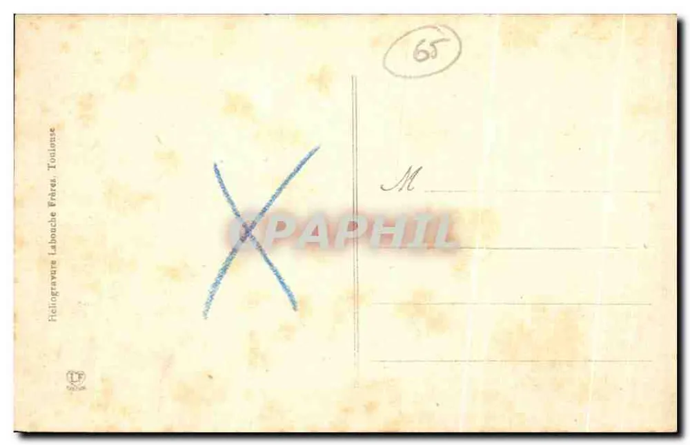 Saint-Sauveur Gorges — Napoleon-Brücke — Gavarniestraße — Verlag: Fietrogravure Labouche Frères, Toulouse - Rückseite