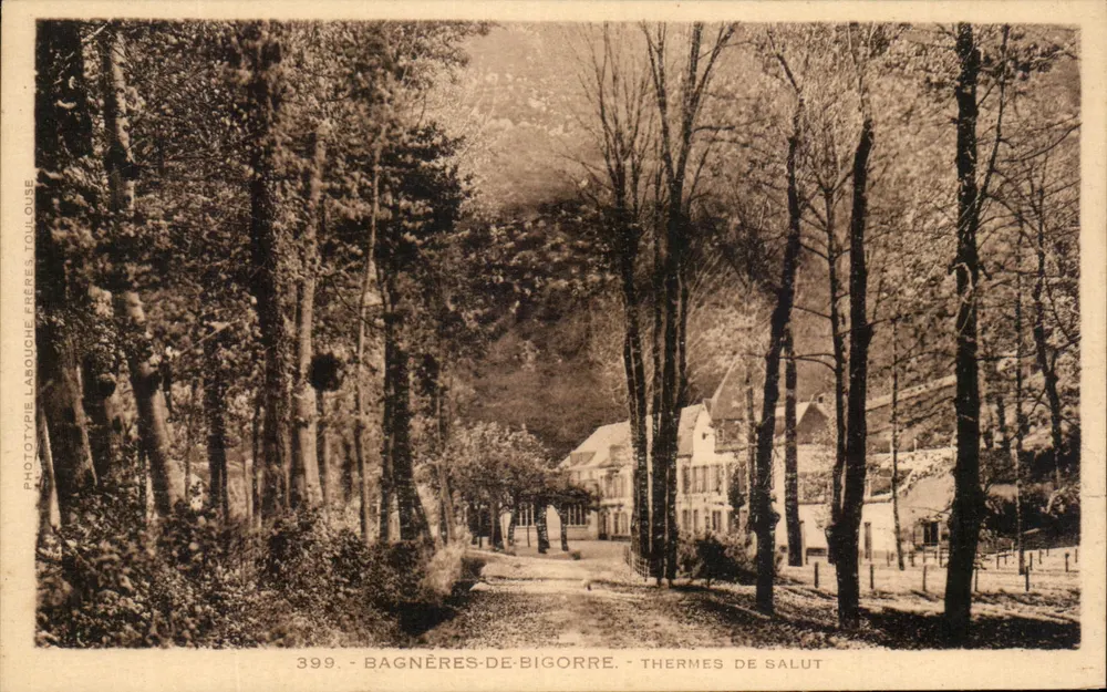 Bagnères-de-Bigorre — Thermes de Salut — Phototypie Labouche Frères, Toulouse, n°399 - Vorderseite