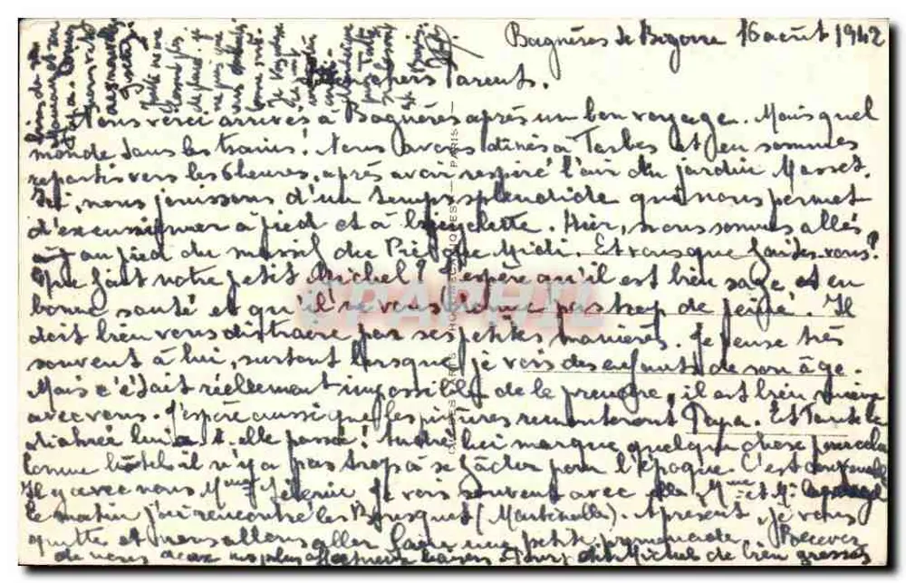 Bagnères-de-Bigorre e o Pic du Midi — LL.160 — Editor não identificado - Verso